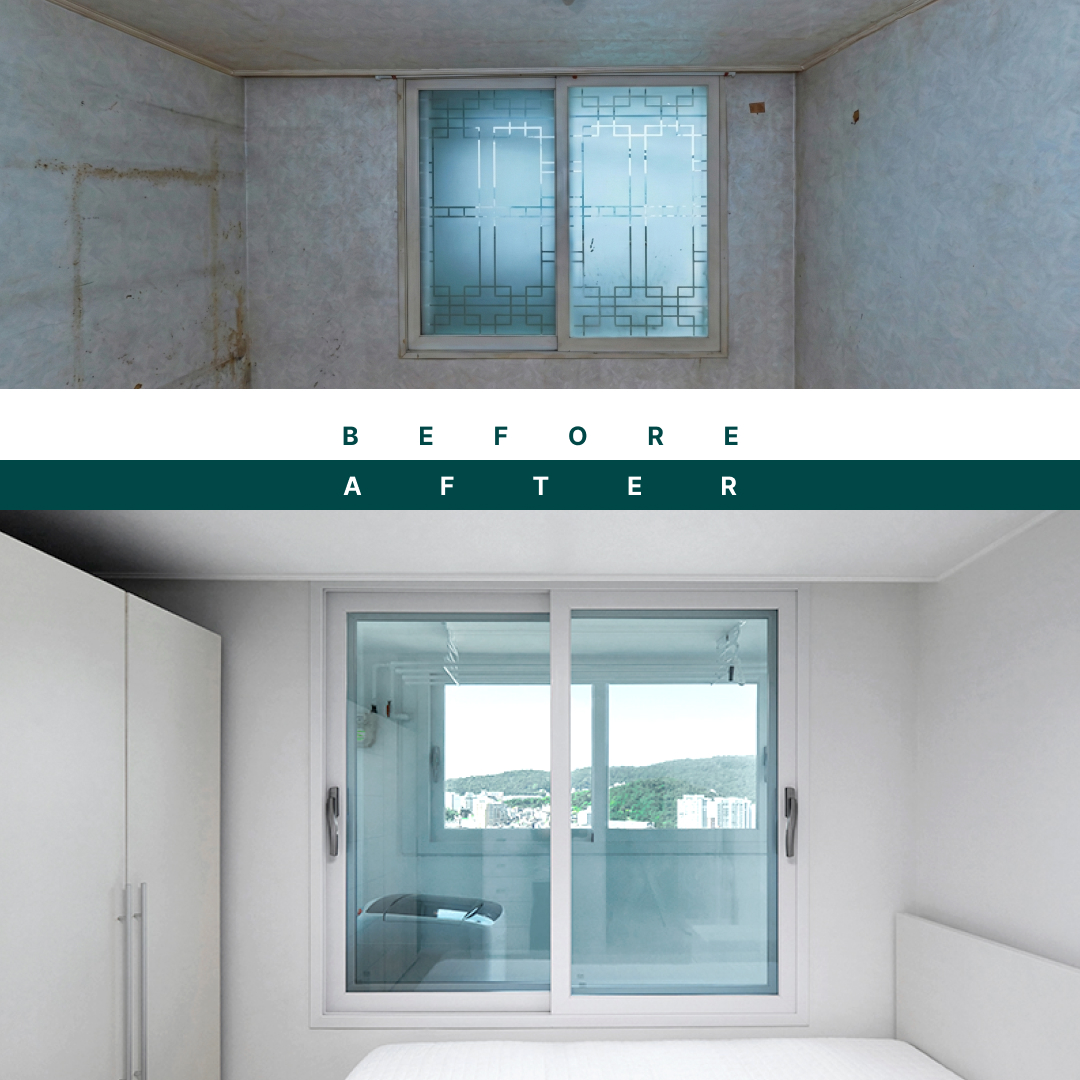 휴그린 시공사례_비포애프터 서대문구 홍제동 24평형 큰방